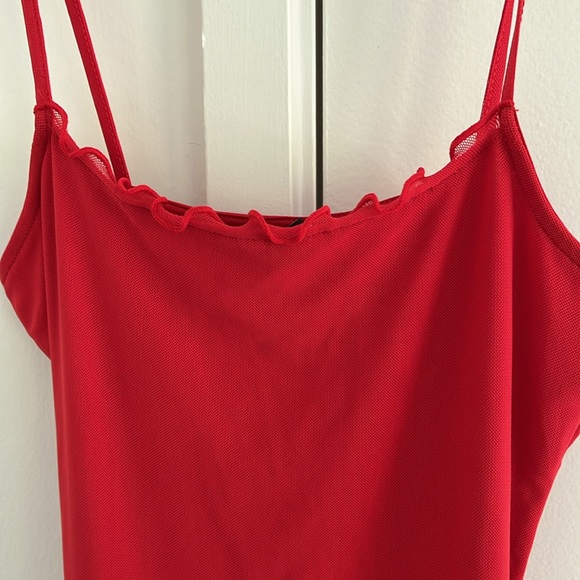 Red Mesh Dress - Picture 3 of 3